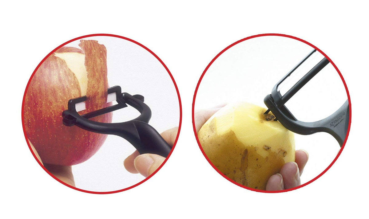 Kyocera peeler eye corners remove blemishes for cleaner prep