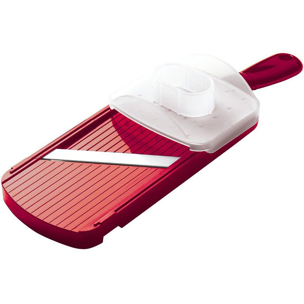 Kyocera mandolin slicer red front view for ultra-precise vegetable slices