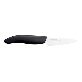 Kyocera 3-inch paring knife with white blade for precise peeling and slicing