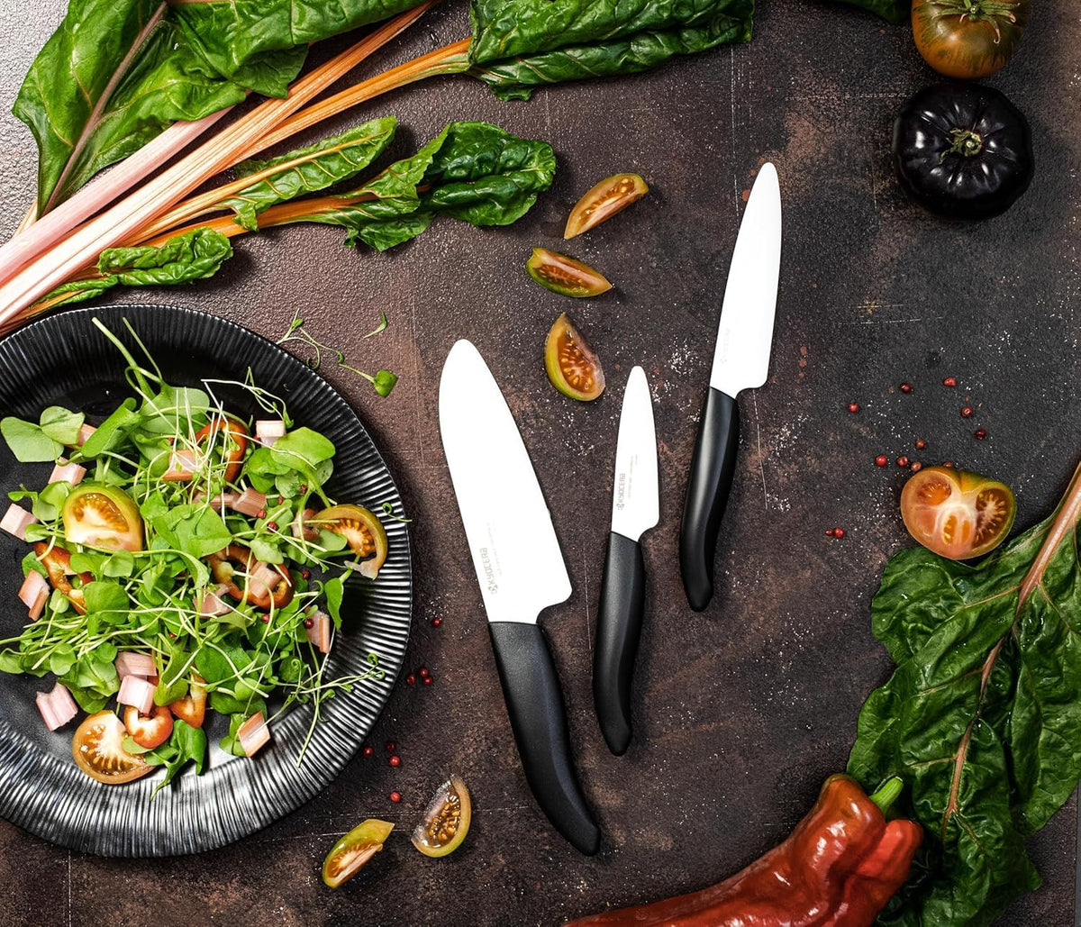 KYOCERA FK-3PC BK 3-inch paring knife for detailed trimming and garnishing