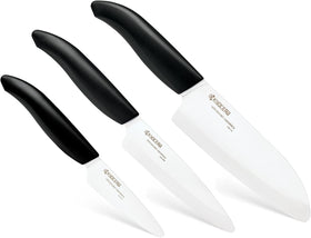 KYOCERA FK-3PC BK 5.5-inch Santoku knife with ergonomic handle for versatile kitchen slicing