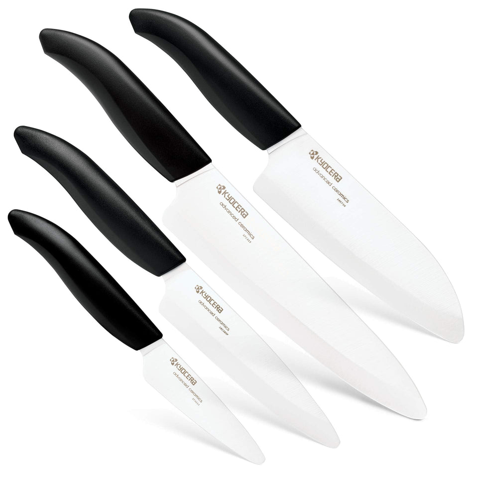 Kyocera Revolution 7-inch chef-santoku blade, ideal for precise fruit slicing.