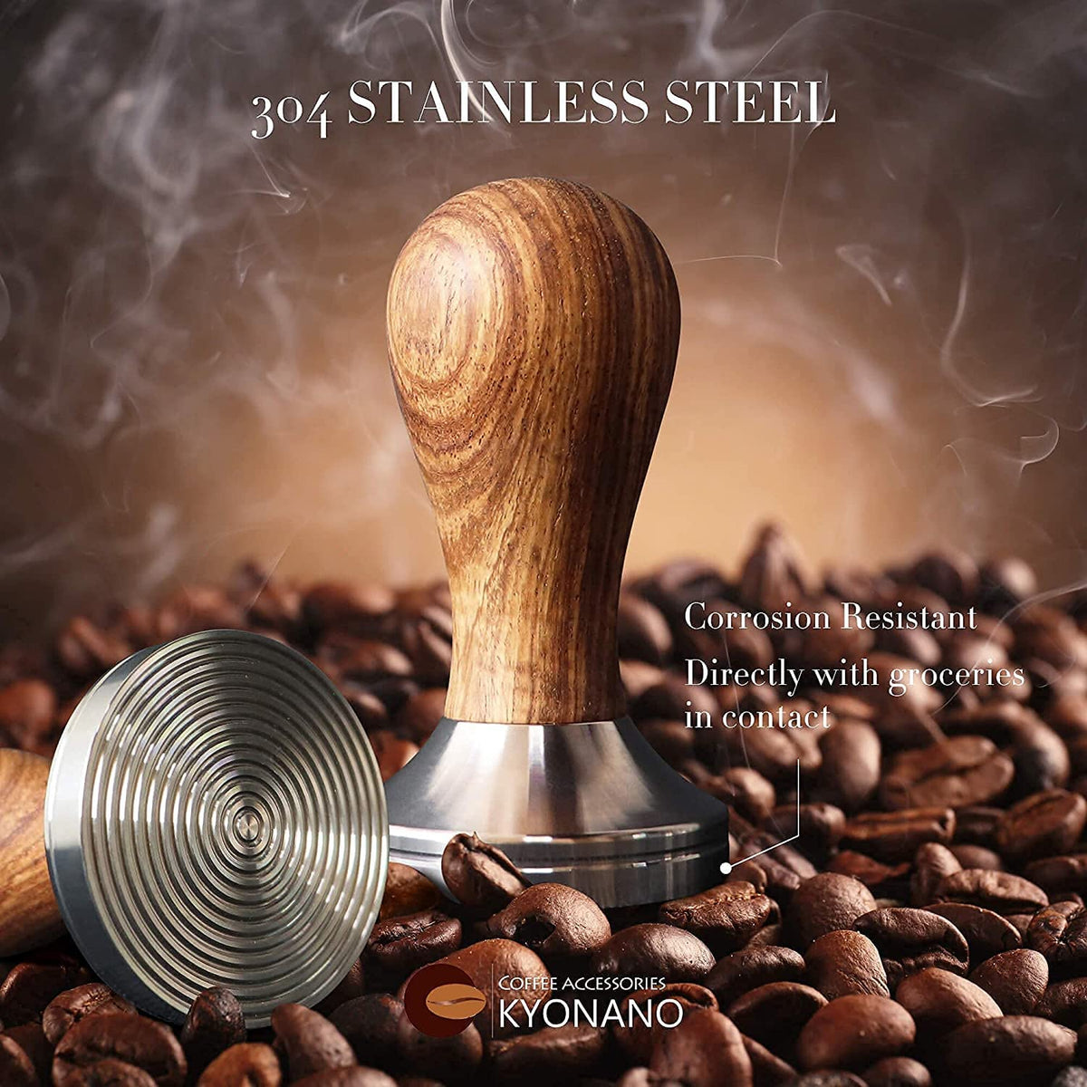 KYONANO rosewood handle close-up shows premium wood and durable grip.