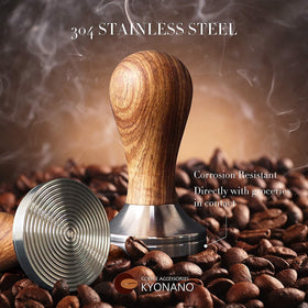 KYONANO rosewood handle close-up shows premium wood and durable grip.