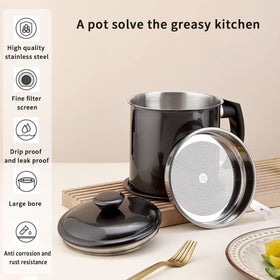 Ideal for storing frying oil and other cooking oils.