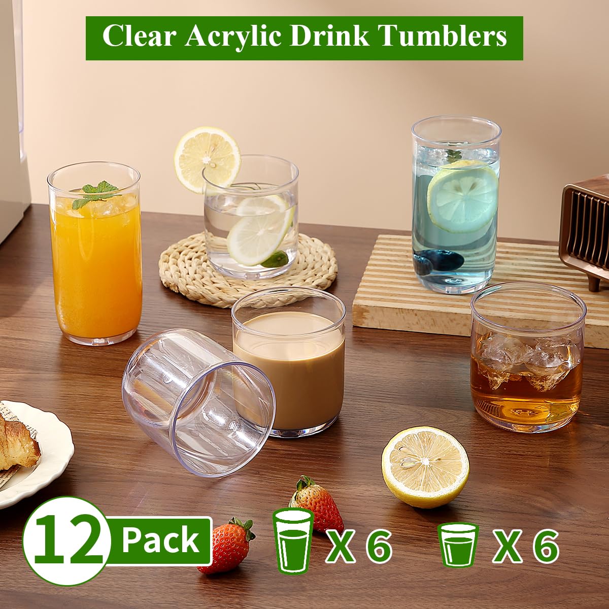 Kyraton outdoor dining setup with clear glasses for outdoors.