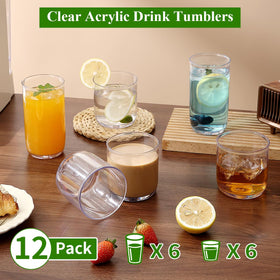 Kyraton outdoor dining setup with clear glasses for outdoors.