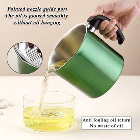 Kyraton fine mesh filter separates food particles from fat.