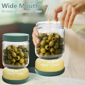 Luvan fridge storage with clear glass for organized chips and pickles