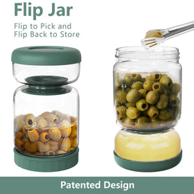 Luvan pickle jar strainer shown with easy removal for cleaning
