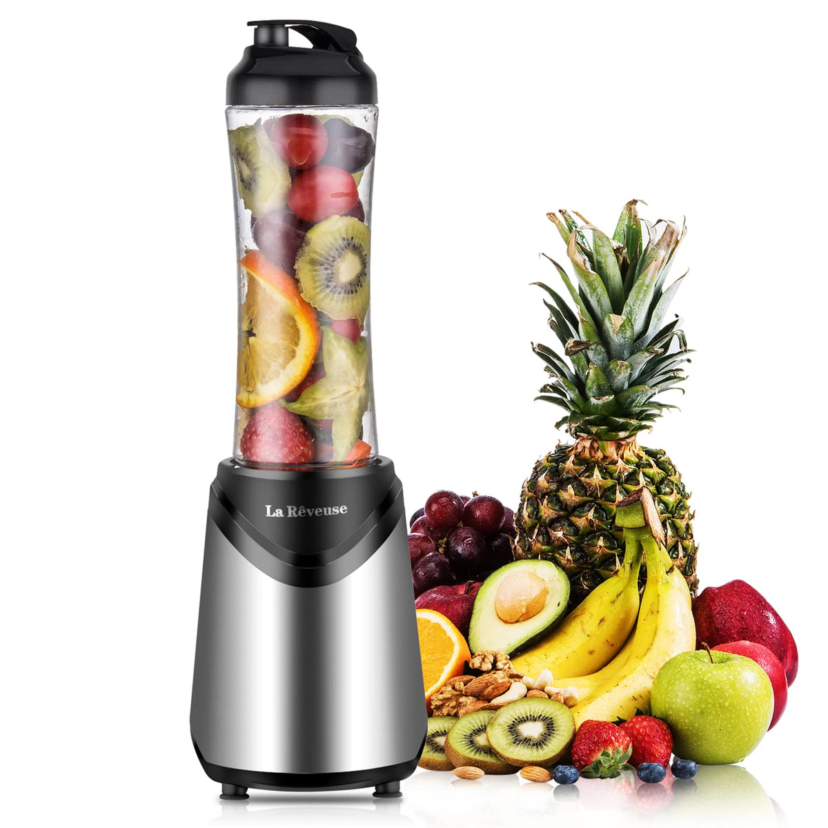 La Reveuse Smoothies Blender 300W base powering quick smoothies at home.