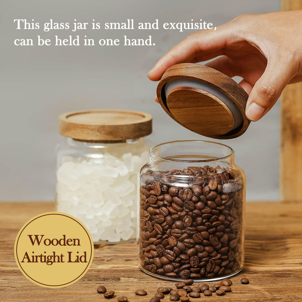 Labina durable borosilicate glass jar for reliable kitchen storage