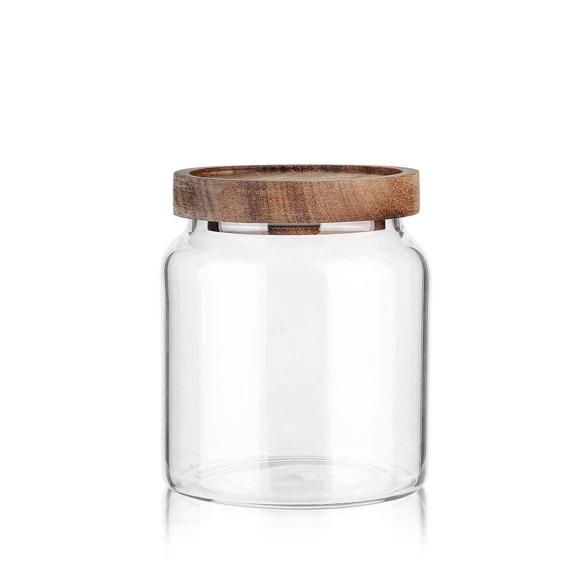 Labina glass storage container with airtight wood lid keeps pantry items fresh longer