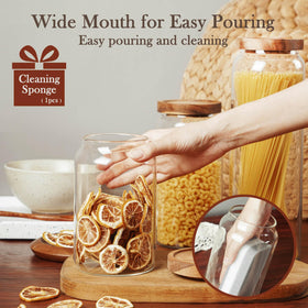 Labina glass jar suitable for liquids like honey or vinegar with airtight seal.