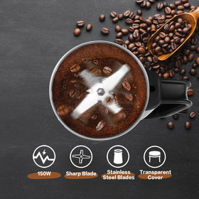 LAC LAICHY compact portable grinder on a kitchen counter.