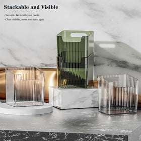 Lae Nuvole clear cabinet-door organizer provides visibility for pantry items