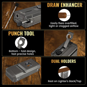 LAFULI built-in punch adds puncturing capability for opening packages