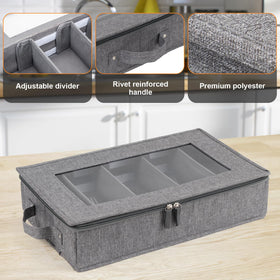 Lafulling flatware storage box collapsible design stores flatware compactly.