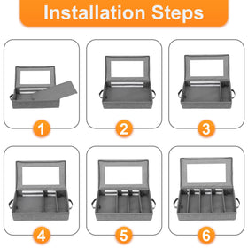 Lafulling flatware storage box reinforced handles for easy carrying.