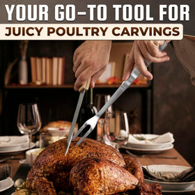 Lagarto meat fork 11in solid metal handle provides balance
