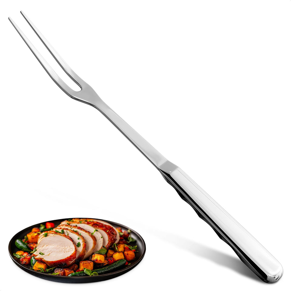 Lagarto meat fork 11in close-up handle for precise slicing