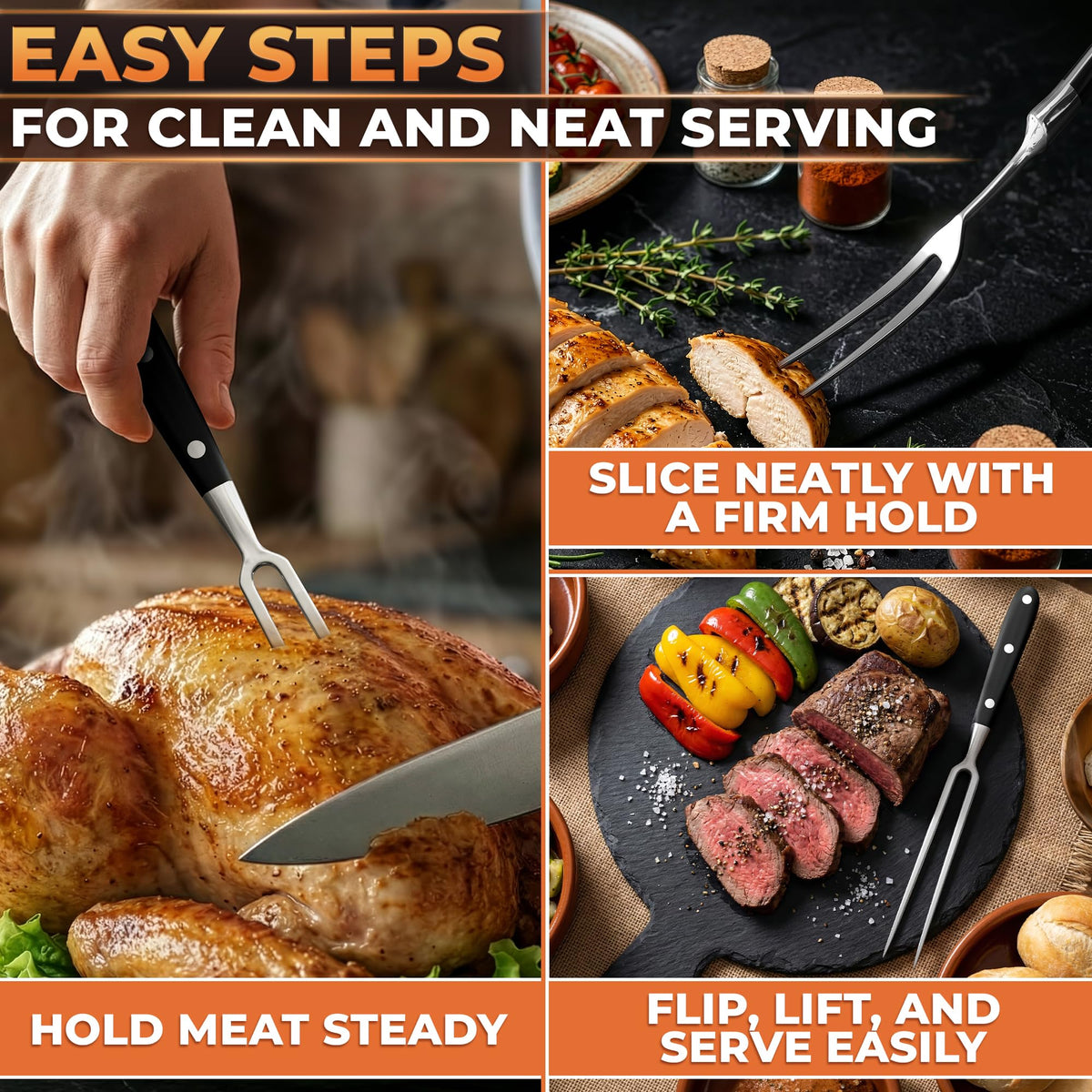Lagarto rust-resistant 430 stainless steel for durable kitchen tools.