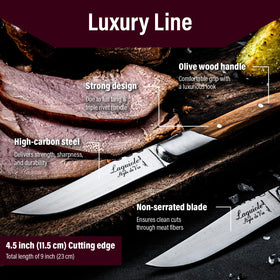Laguiole Style de Vie honey bee bolster detail on each knife.