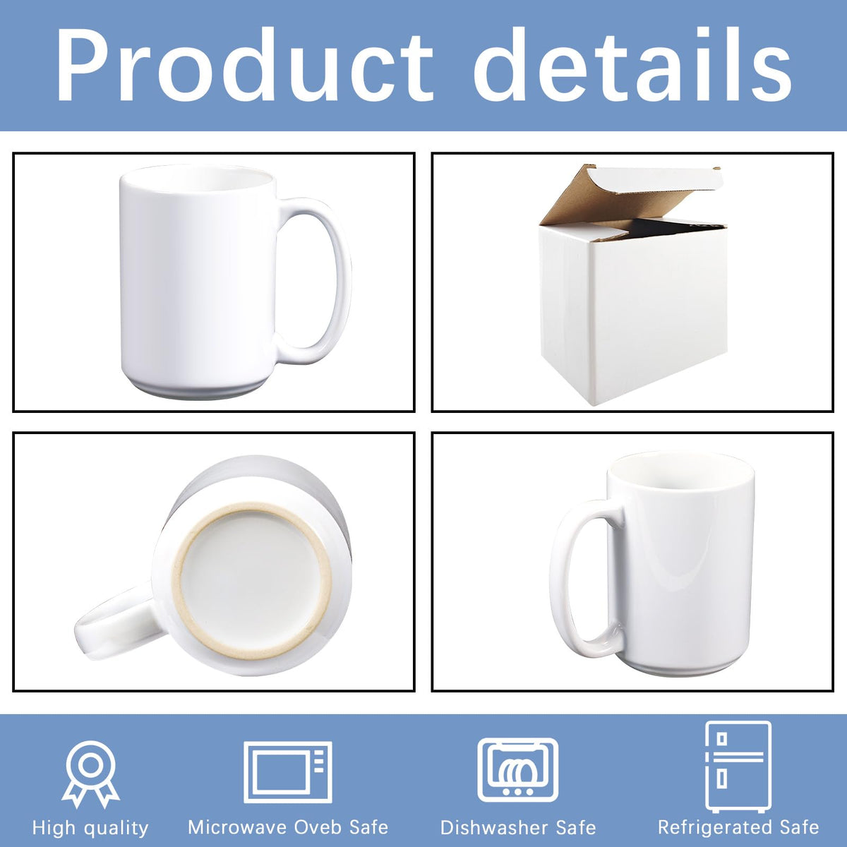 LaiHiulaan 15oz sublimation mug being washed to demonstrate dishwasher and microwave safety