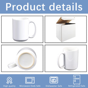 LaiHiulaan 15oz sublimation mug being washed to demonstrate dishwasher and microwave safety
