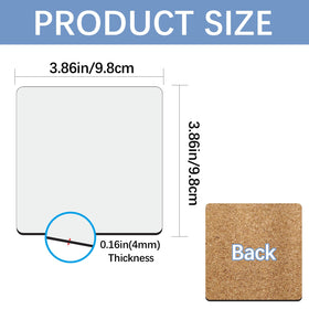 LaiHiulaan MDF coaster blank ready for custom designs and DIY gifts
