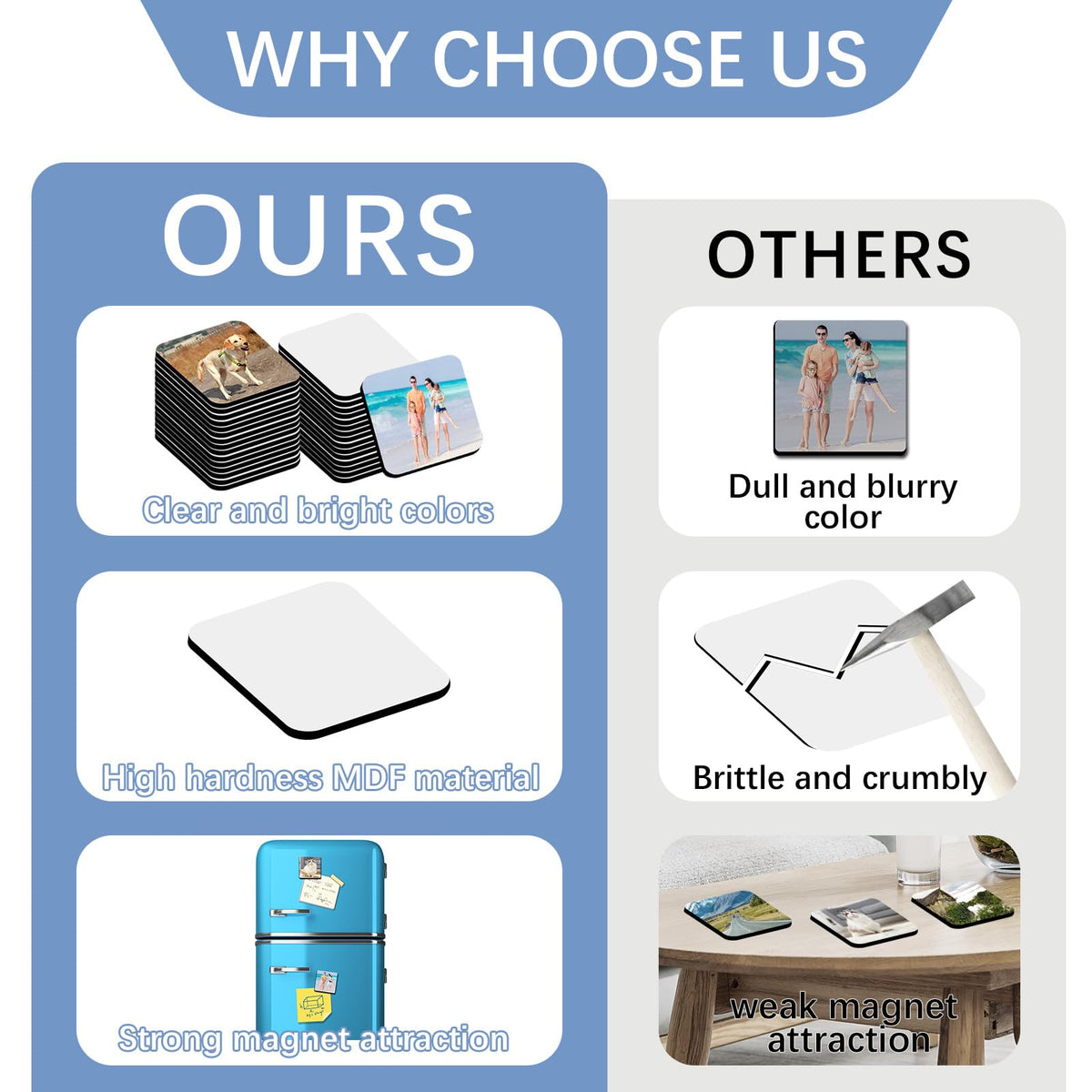 LaiHiulaan MDF sublimation blank with durable coating for bright prints