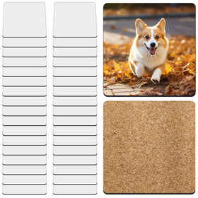 LaiHiulaan sublimation coaster blank with cork back for crisp prints on 3.86-inch square