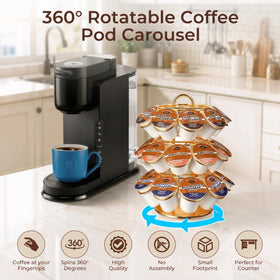 LAIMEQAY K Cup Holder arrives fully assembled for instant kitchen setup.