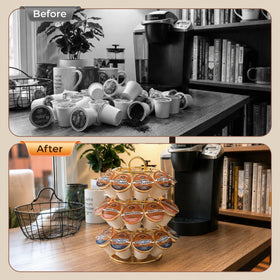 LAIMEQAY K Cup Holder in gold finish adds modern elegance to kitchens.