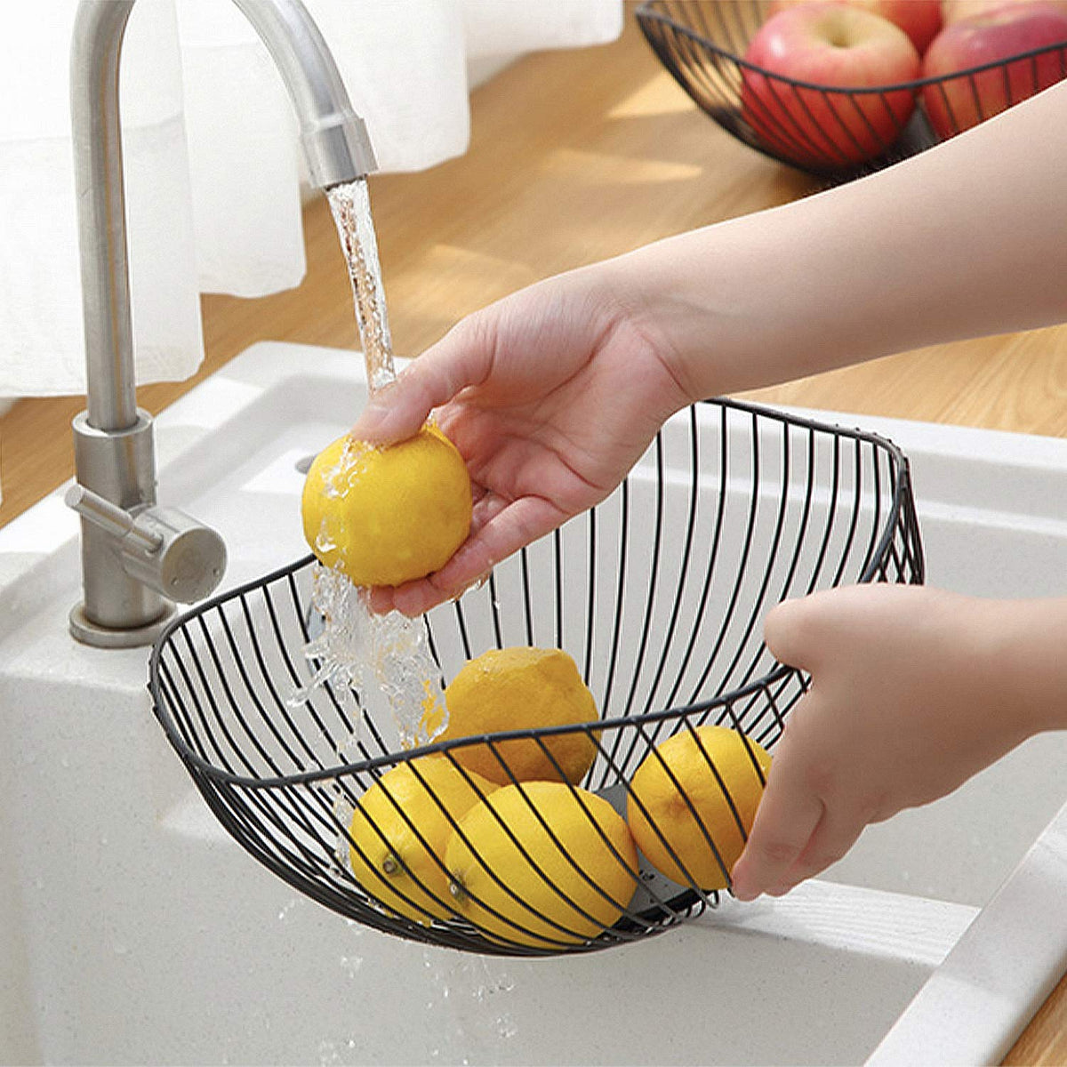 Lainrrew black countertop storage stand ideal for fruits and veggies