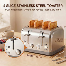 LAINSTEN bagel-function setting ideal for balanced toasting of bagels and muffins.