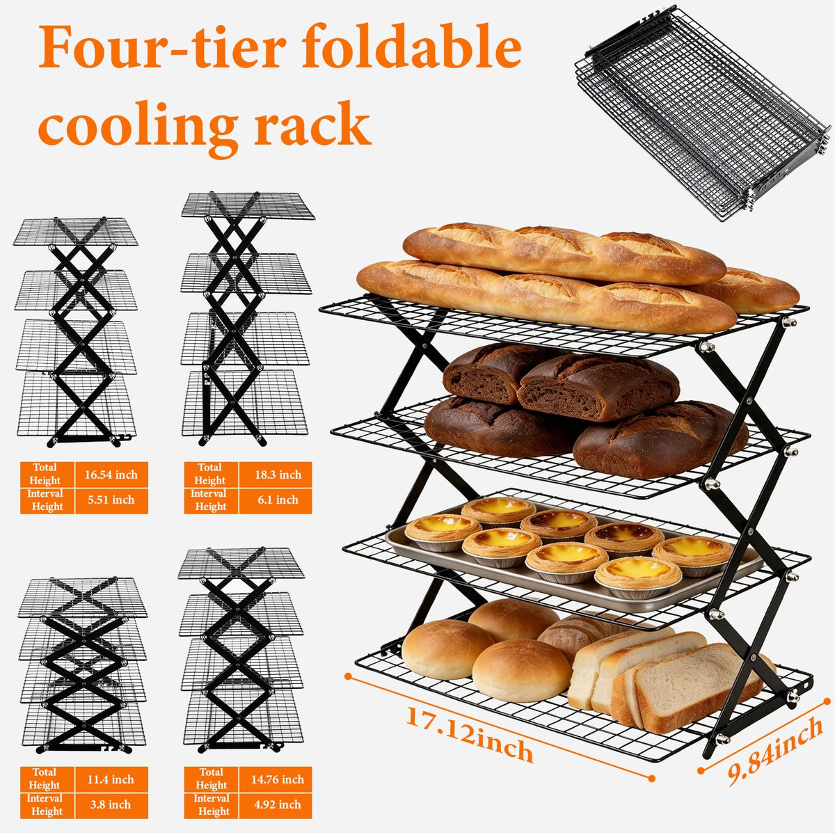 Lake Tian fold-flat for easy storage after baking sessions.