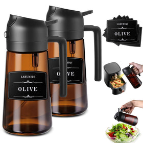 LAKUMIQI 2-in-1 oil sprayer for cooking with precise spray control.