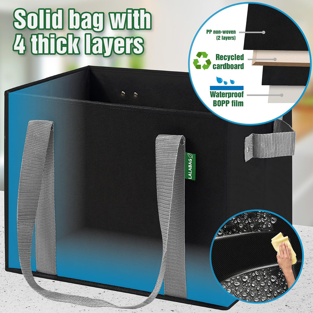 LALABAG trunk-friendly tote keeps groceries organized and spills contained