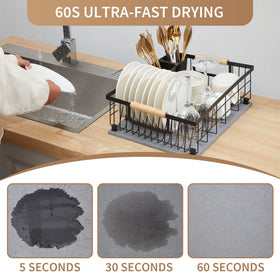 Lalaunicky compact rack offers four grooves on the mat for stability.