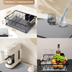 Lalaunicky stainless steel rack with wooden handles highlights durability.
