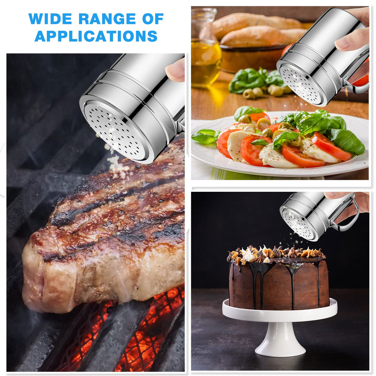 Lallisa compact, durable seasoning shakers easy to clean after use.