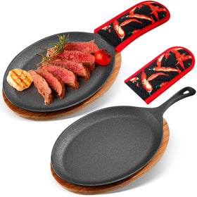 Lallisa fajita plates deliver even heat for sizzling home meals.