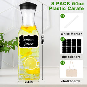 Hanging tags labeled by Lallisa carafe for quick drink identification