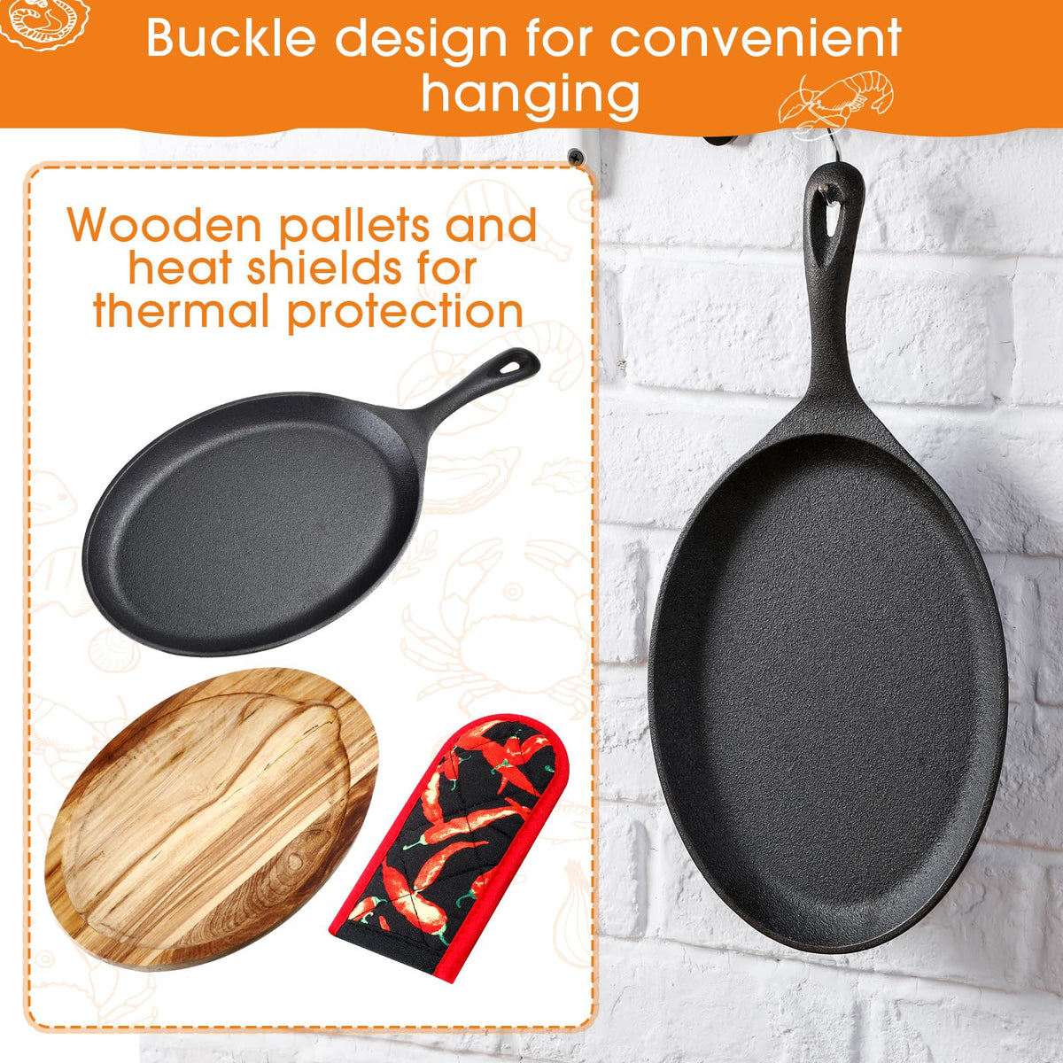 Lallisa insulated pot handle mitts protect hands during serving.