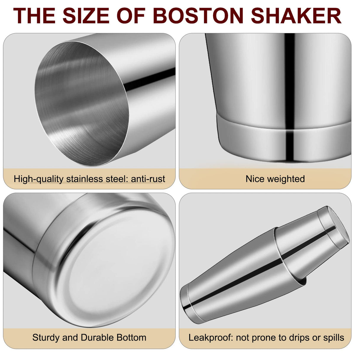 Lallisa leak-proof design keeps liquids contained during shaking