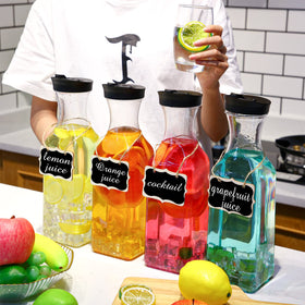 Leakproof lid with silicone ring on Lallisa carafe prevents spills