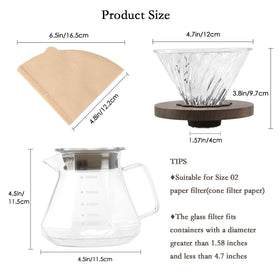 Lalord clear glass design fits multiple containers for versatile brewing.