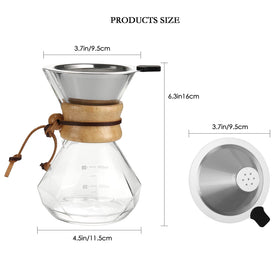 Lalord glass carafe withstands up to 150°C and is dishwasher safe.