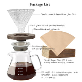 Lalord glass lid helps keep coffee warm for longer.